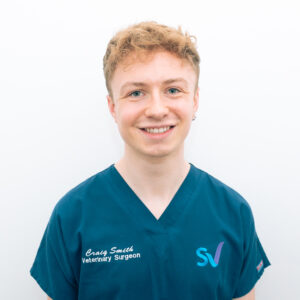 Dr Craig Smith BVMS MRCVS: - 
Craig graduated from the University of Glasgow in 2021 and joined the team later that year, although he first saw practice with us when he was 13, on a work experience placement in 2011. He doesn’t currently own a pet, but he enjoys taking care of his grandparents’ boxer, Jorja and used to have a three-legged rabbit. Outside work he enjoys working out, playing video games, hanging out with friends and going out for good food and drink.